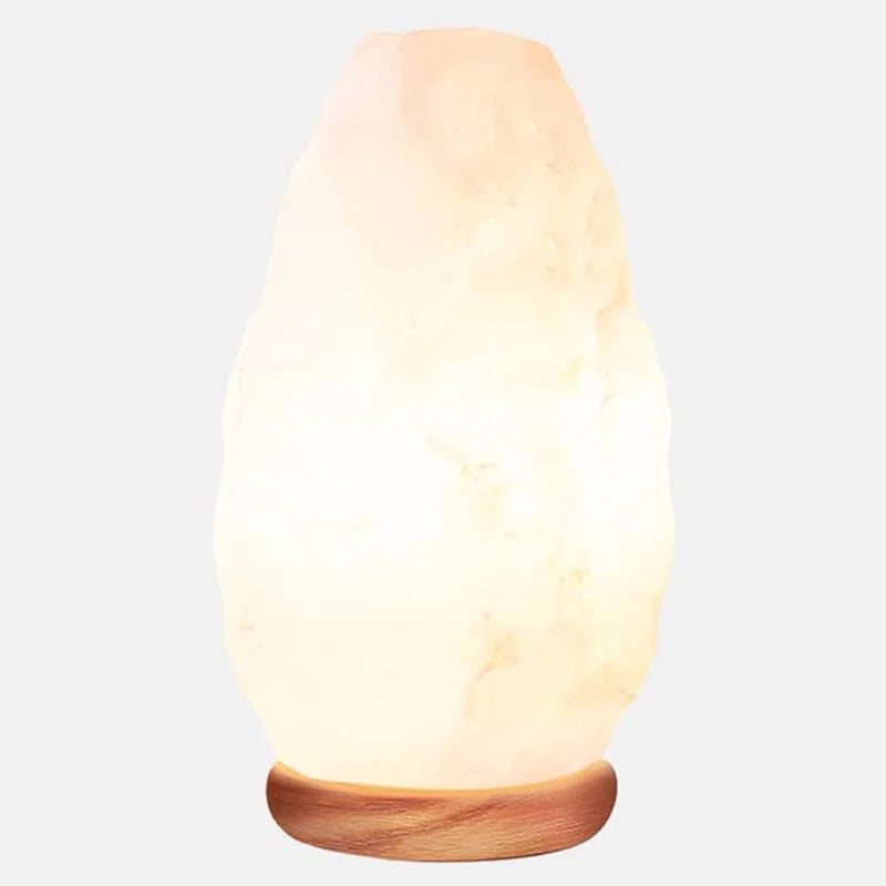 Himalayan Glow Crystal Salt Lamp with Neem Wooden Base, 5-7 LBS