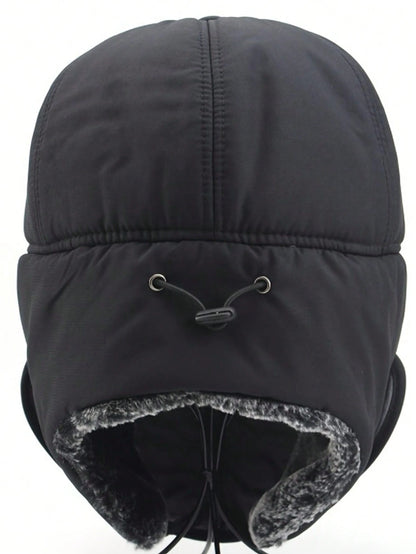 Winter New Fashion Hats Men'S Outdoor Travel Riding Cold Mask Lei Feng Hat plus Velvet Padded Warm Ear Protection Hat Northeast.