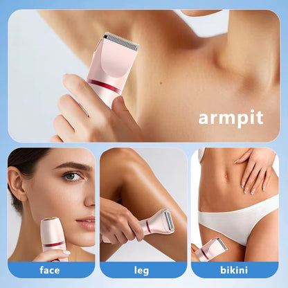 3 in 1 Electric Bikini Trimmer Shaver for Women - Pubic Hair Razors Shaver,Bikini Trimmer Removal Set for Body Face Lip Underarm