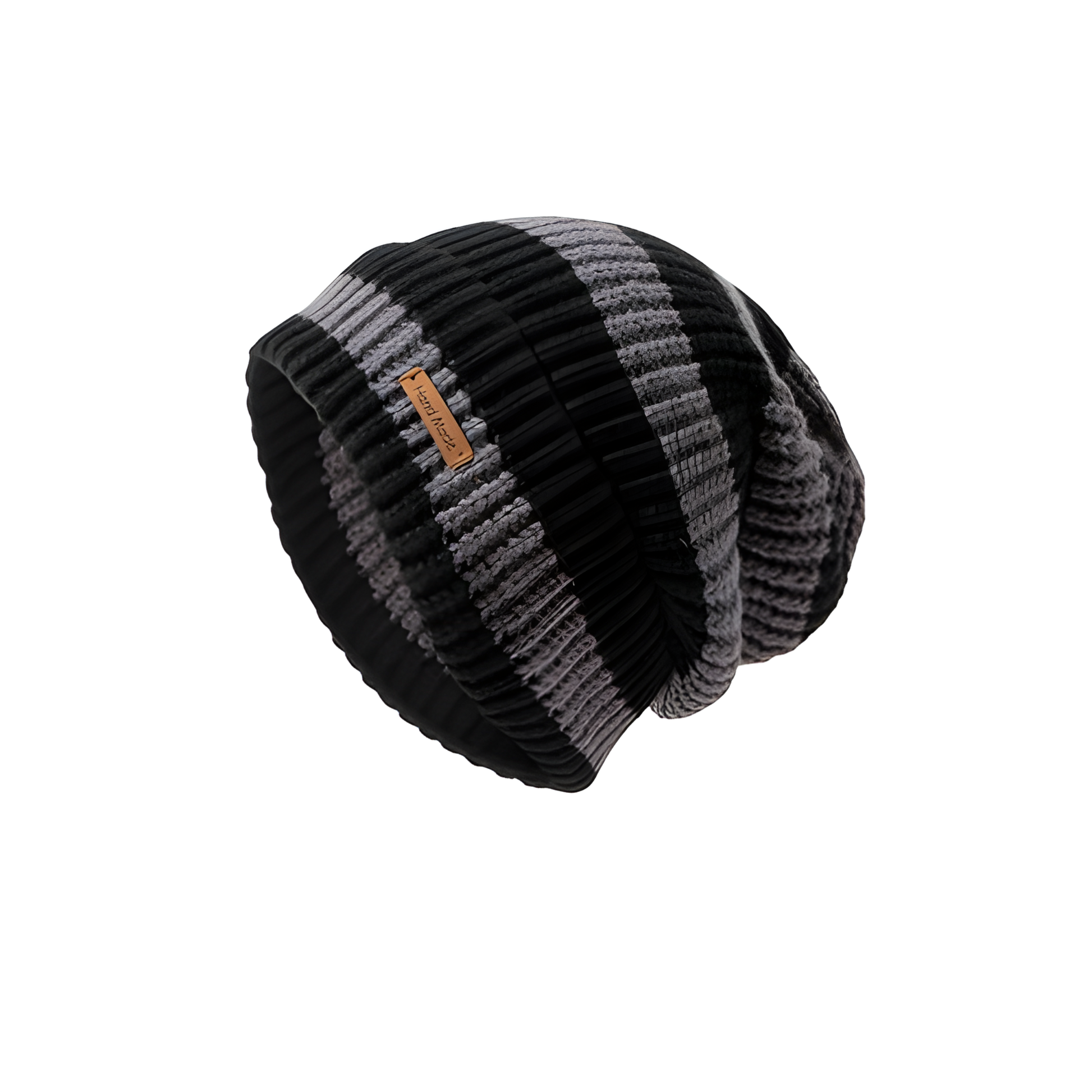 Warm Winter Vibes: Thick Striped Knit Hat - Retro Chic, Versatile Style, Generous Head Fit, Loose and Cozy, Fashion Forward Woolen Beanie