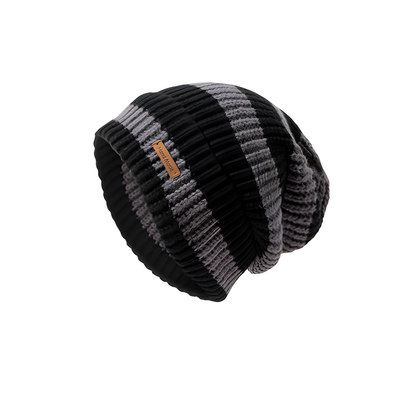 Warm Winter Vibes: Thick Striped Knit Hat - Retro Chic, Versatile Style, Generous Head Fit, Loose and Cozy, Fashion Forward Woolen Beanie