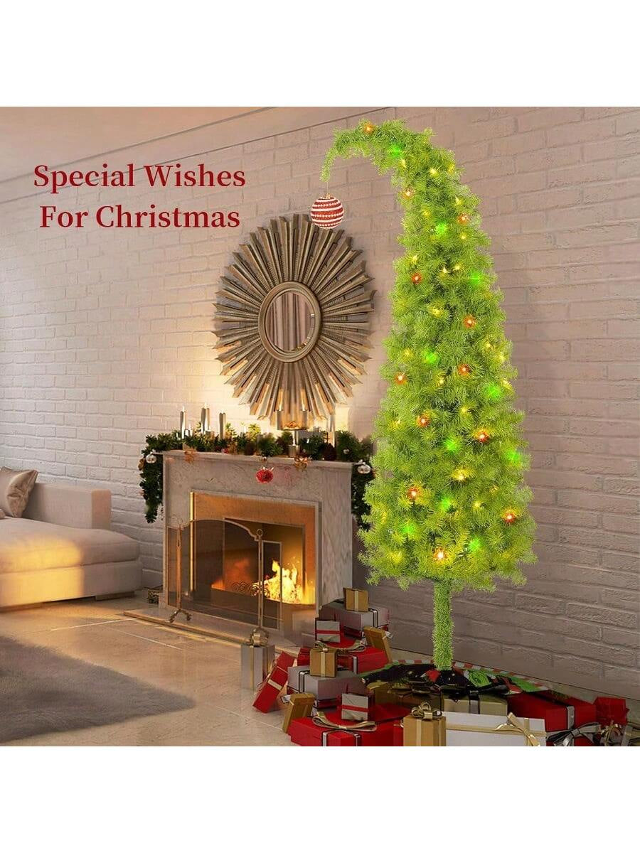 6FT Grinchs Christmas Tree with Flexible Branches - Whimsical Design Perfect for Yard Includes Sturdy Stand for Outdoor and Indoor Use