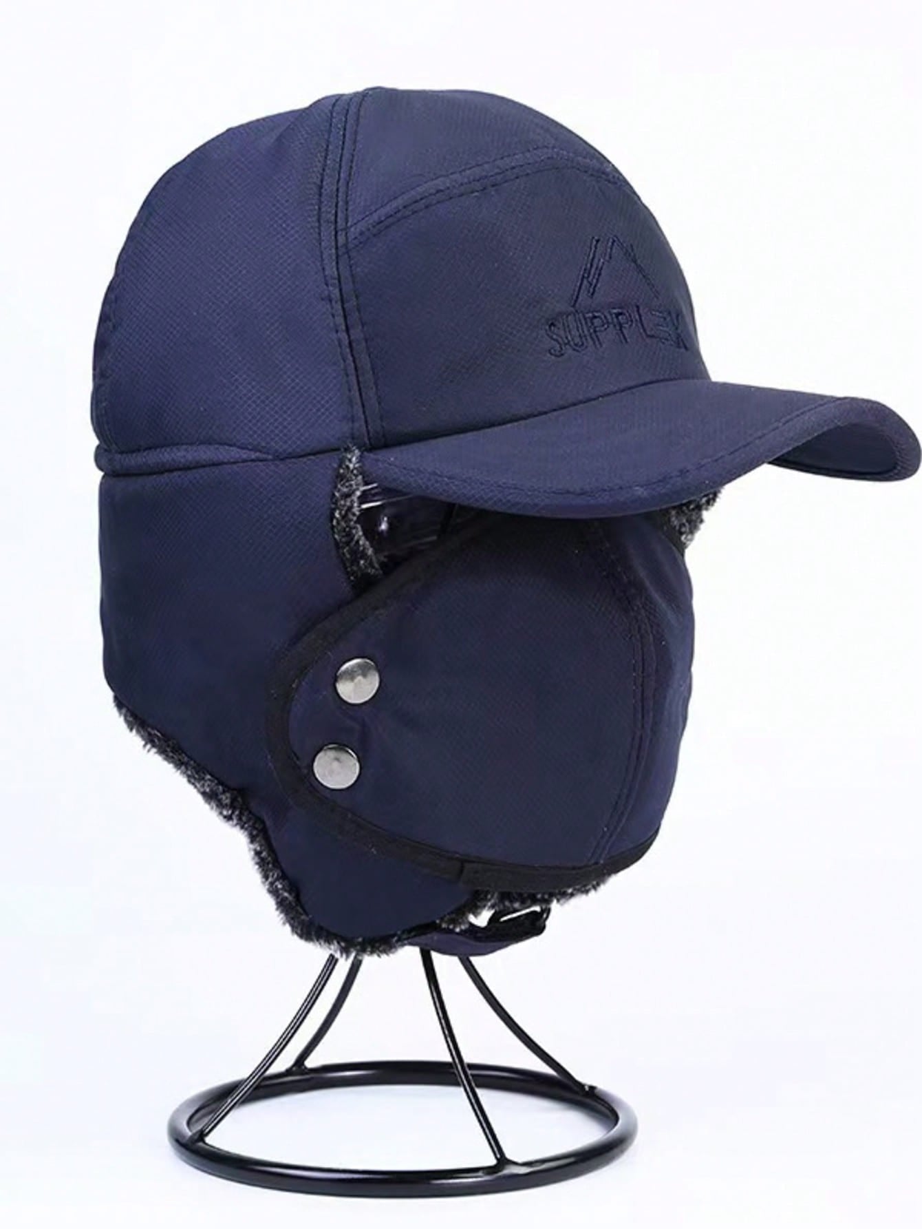 Winter New Fashion Hats Men'S Outdoor Travel Riding Cold Mask Lei Feng Hat plus Velvet Padded Warm Ear Protection Hat Northeast.