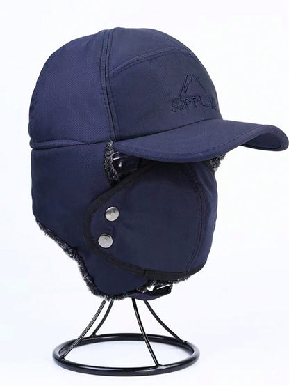 Winter New Fashion Hats Men'S Outdoor Travel Riding Cold Mask Lei Feng Hat plus Velvet Padded Warm Ear Protection Hat Northeast.