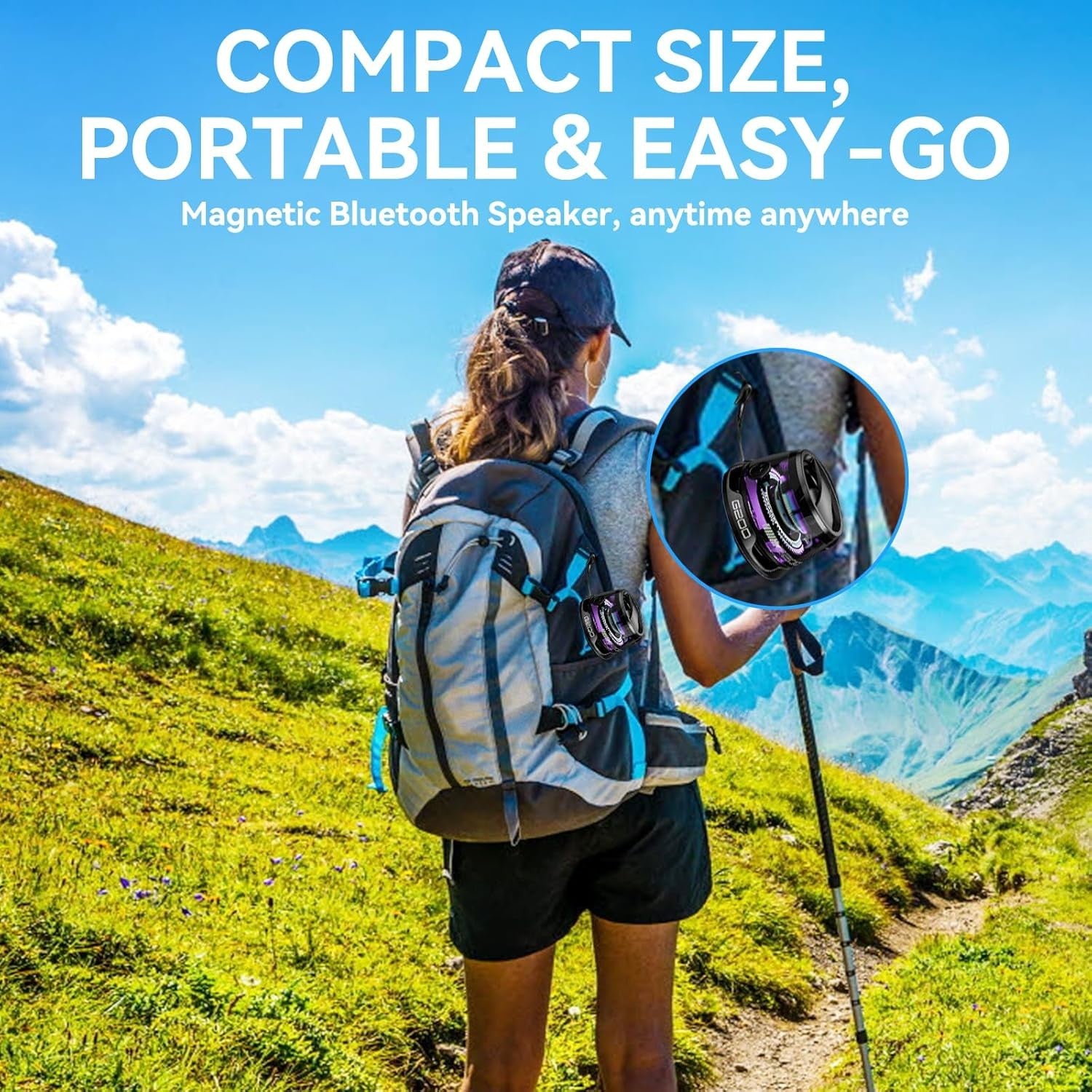 Magnetic Portable Bluetooth Speaker G200 Mini Sound 5.3 Bluetooth Phone Holder