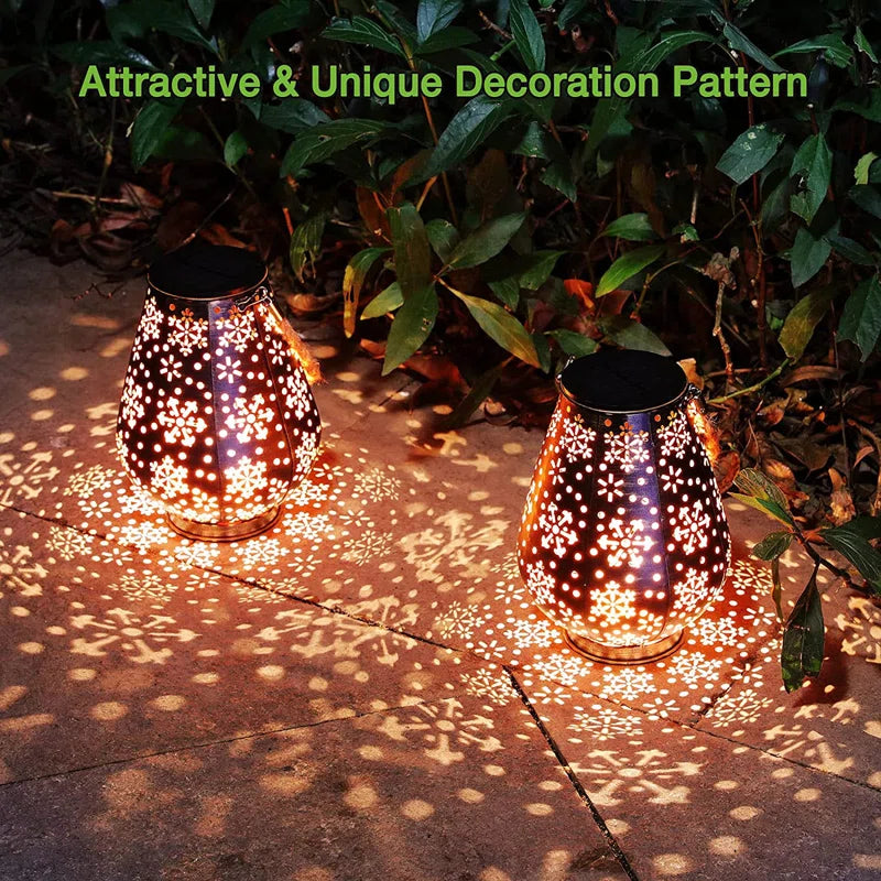 7.5'' Solar Powered Integrated LED Color Changing Lantern