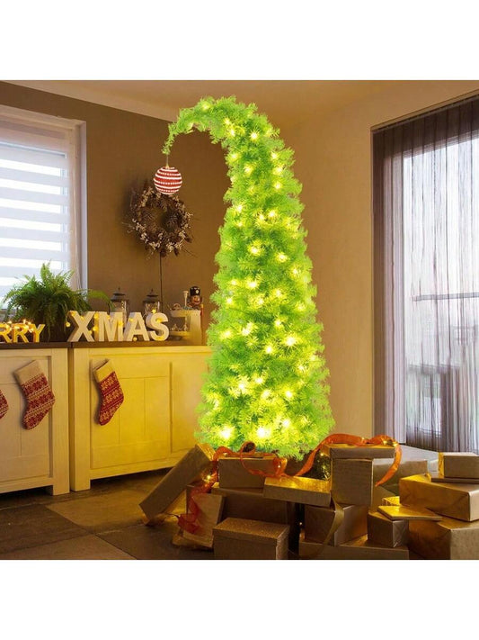 6FT Grinchs Christmas Tree with Flexible Branches - Whimsical Design Perfect for Yard Includes Sturdy Stand for Outdoor and Indoor Use