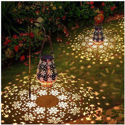 7.5'' Solar Powered Integrated LED Color Changing Lantern