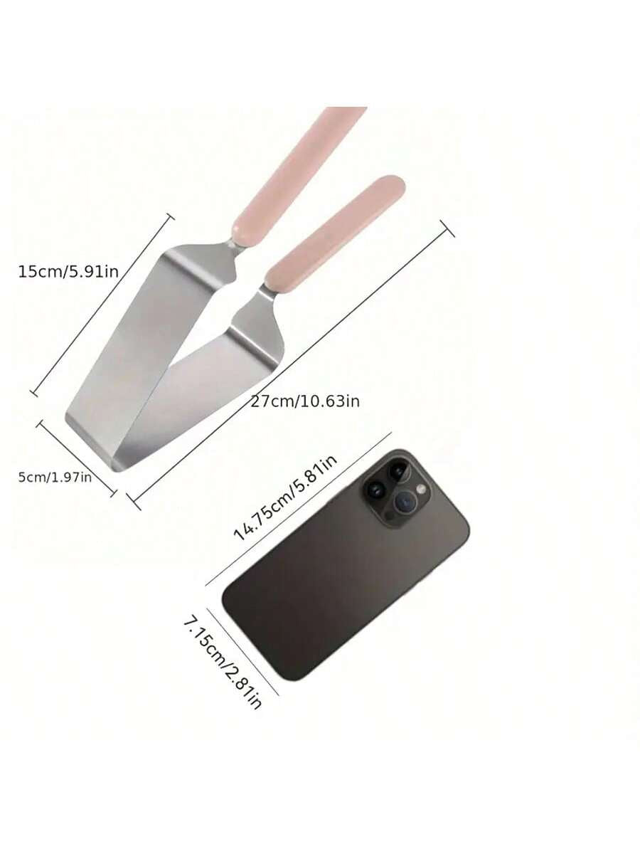 1Pc-Professional Stainless Steel Cake Slicertriangle Cutter & Separator for Perfectslices, Ldeal for Desserts, Birthday Parties,Pizza & Cheesecakes