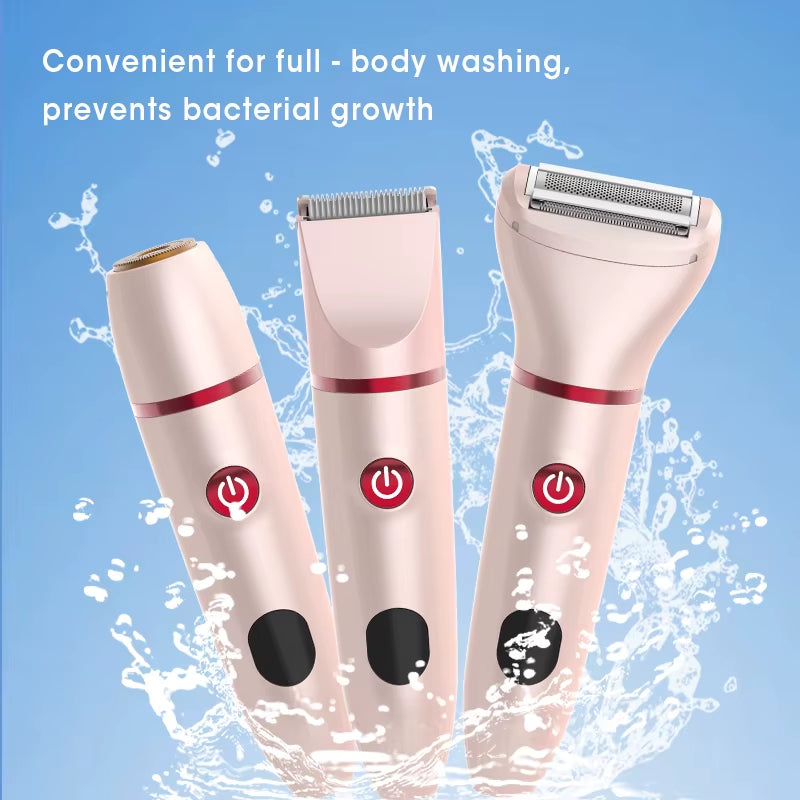 3 in 1 Electric Bikini Trimmer Shaver for Women - Pubic Hair Razors Shaver,Bikini Trimmer Removal Set for Body Face Lip Underarm