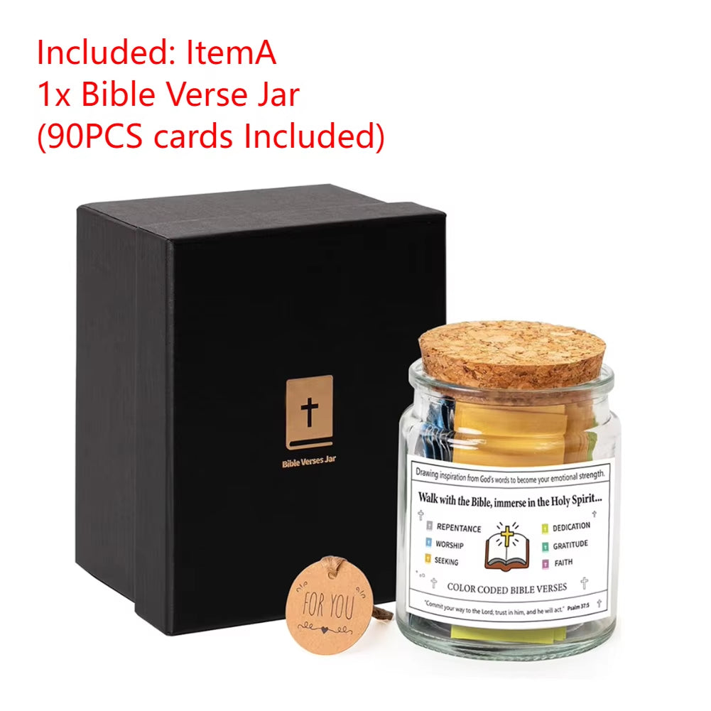 Bible Verses in a Jar Bible Verse Jar Spanish English Christian Scripture Prayer Hope Jar for Spiritual Growth Christian Gifts