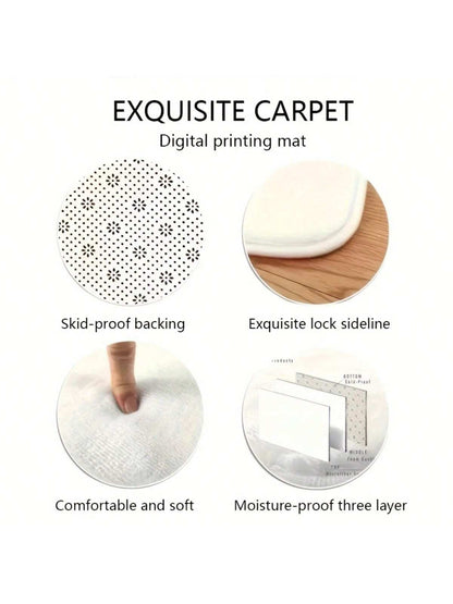 1Pc Merry Christmas Flannel 2D Pattern Printing Doormat, Washable, Non-Slip Rectangular Mat with Cedar Tree and Ornament Design, Suitable for Entryway, Kitchen, Living Room, Bedroom, Bathroom - Holiday Home Decor, Christmas Decoration