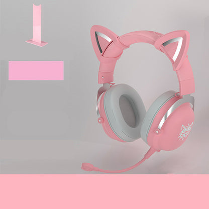 Head-Mounted Gaming Gaming Cute Girls Wired Computer Headset