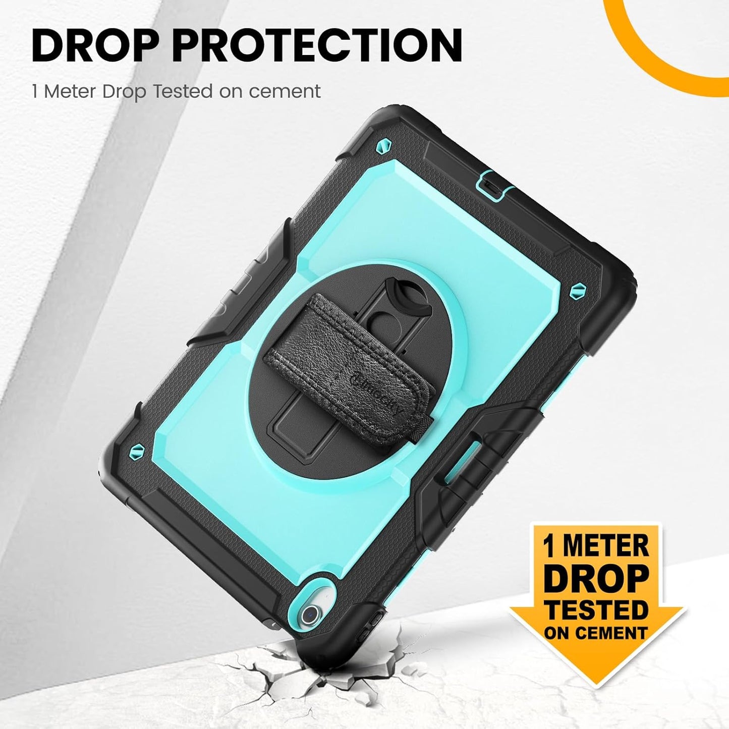 for Ipad (A16) 11Th/ 10Th Generation Case 11''/ 10.9 Inch (2025/2022) - Heavy Duty Protective Cover with Screen Protector, Stand, Shoulder Strap & Pencil Holder | Kids-Friendly - Light Blue