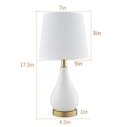 Conyers 17.5" Ceramic Table Lamp Set with USB