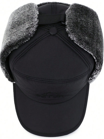 Winter New Fashion Hats Men'S Outdoor Travel Riding Cold Mask Lei Feng Hat plus Velvet Padded Warm Ear Protection Hat Northeast.