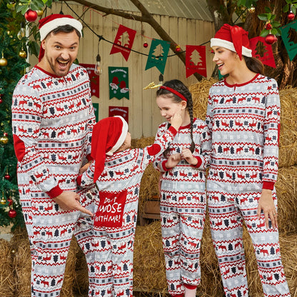 Christmas Pajamas Allover Print One-Piece Pjs for Kids Girls Boys Family Matching Outfits with Hat, Red, 2 Years