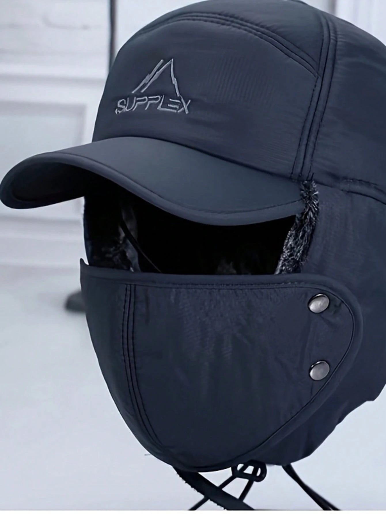 Winter New Fashion Hats Men'S Outdoor Travel Riding Cold Mask Lei Feng Hat plus Velvet Padded Warm Ear Protection Hat Northeast.