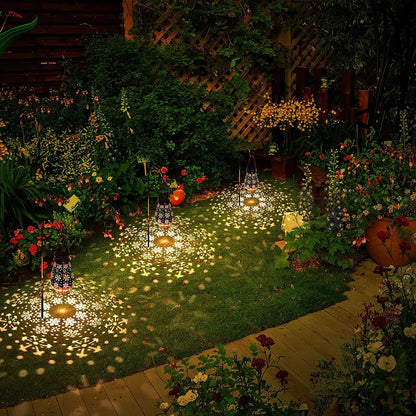 7.5'' Solar Powered Integrated LED Color Changing Lantern