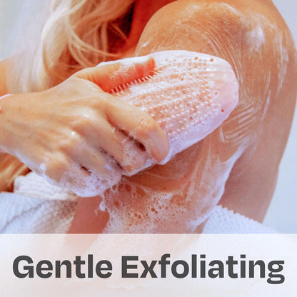 Soap Saver Bag, Gentle Exfoliating Loofah Pouch, Soap Sleeves for Bars, Exfoliating Bag, Bar Soap Pouch, Mesh Soap Bags for Soap Bars, Soap Bar Bag, Silicone Body Scrubber, Pink Loofah