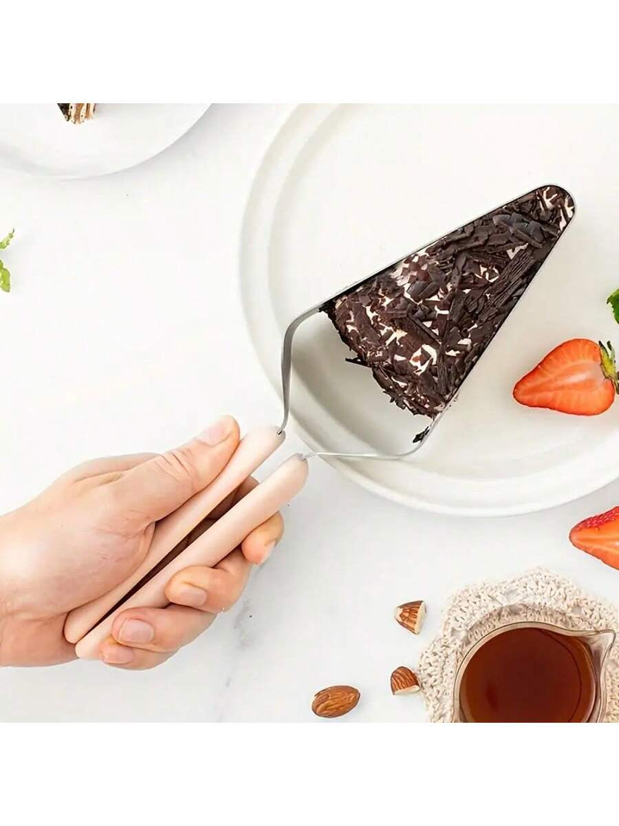 1Pc-Professional Stainless Steel Cake Slicertriangle Cutter & Separator for Perfectslices, Ldeal for Desserts, Birthday Parties,Pizza & Cheesecakes